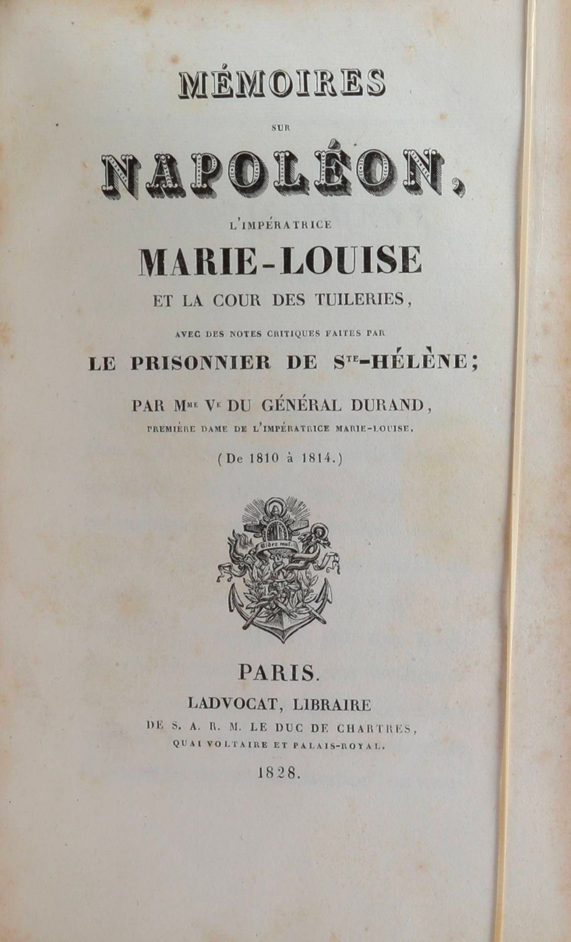 Napoléon prisonnier, mémoires d’un médecin de l’Empereur à Sainte-Hélène.