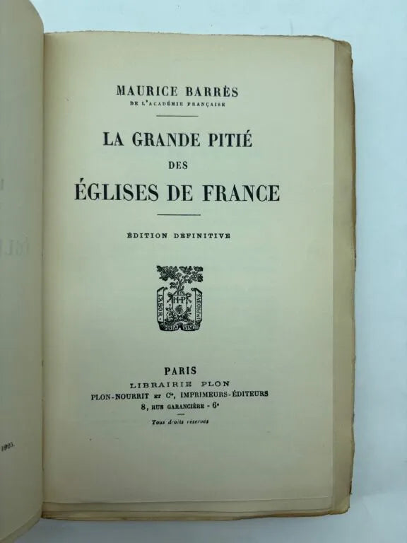 Réunion de 5 volumes de Maurice Barrès