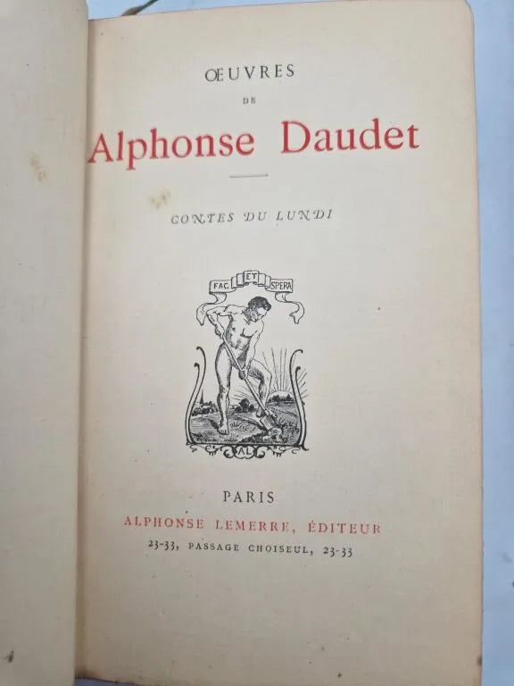 Lettres de mon Moulin et Contes du Lundi d’Alphonse Daudet