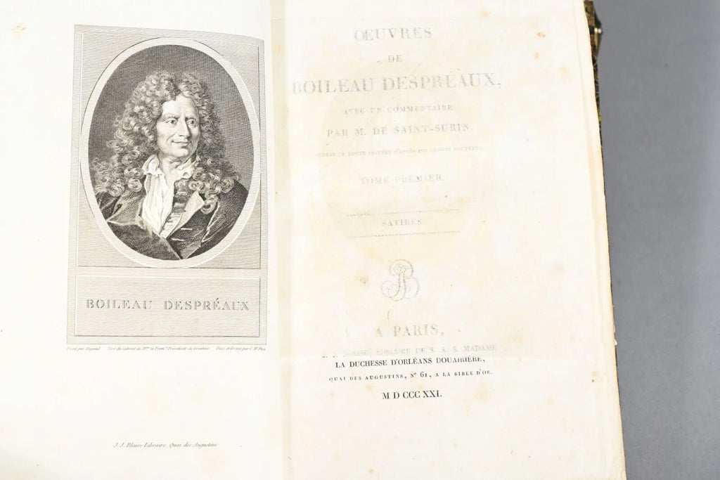 Œuvres de Boileau Despréaux