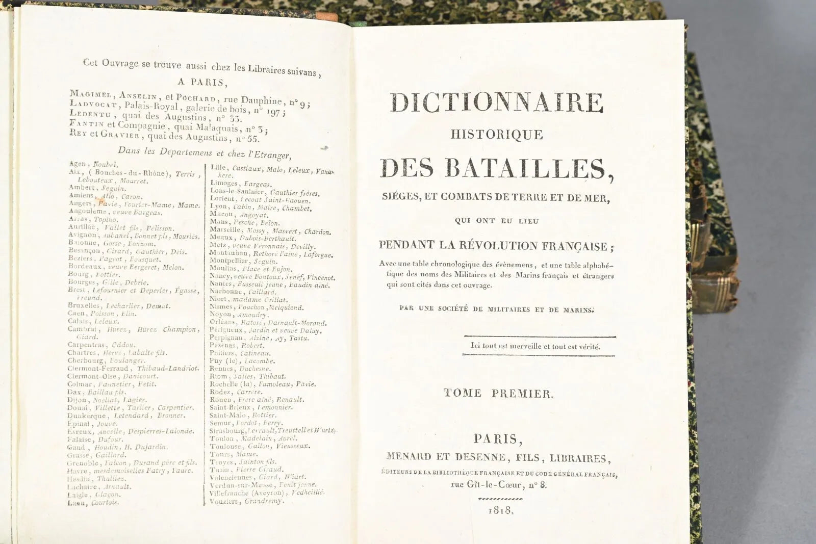 Dictionnaire historique des batailles, sièges et combats de terre et de mer