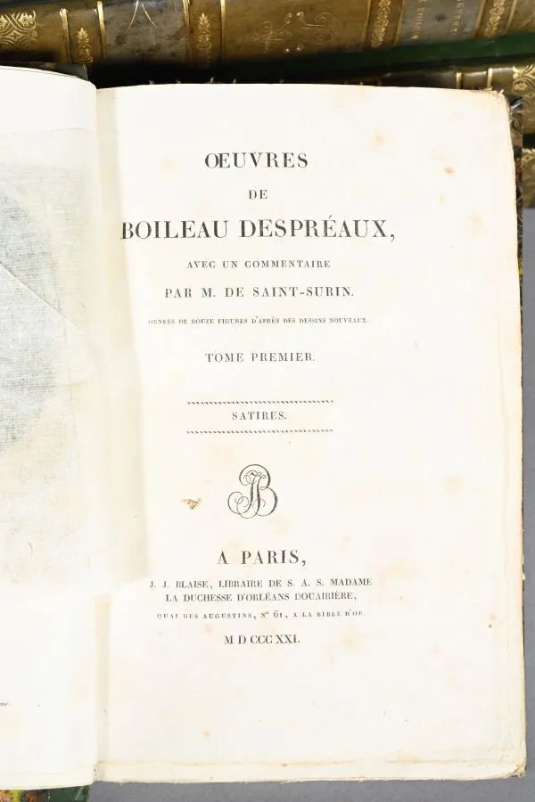 Œuvres de Boileau Despréaux