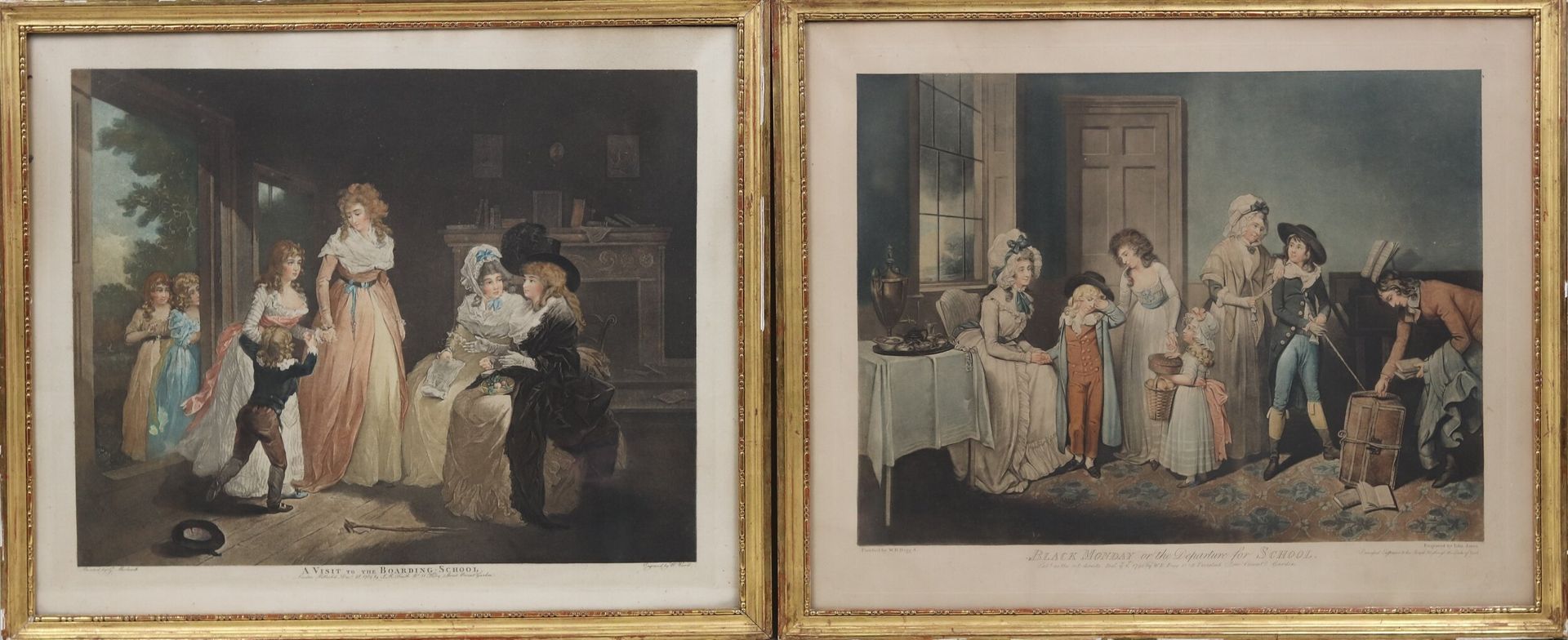 Paire d’aquatintes de William Ward