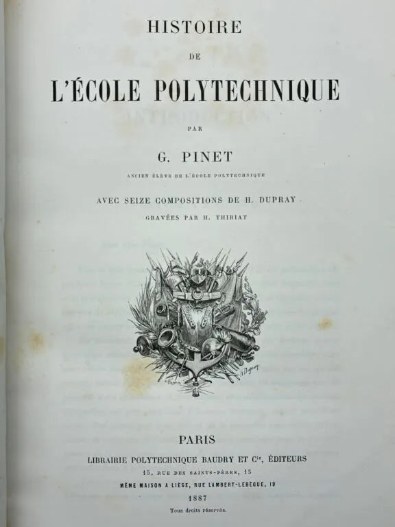 l’Histoire de l’École Polytechnique par Gaston Pinet